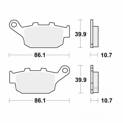 Trw brake pads - pads, rear