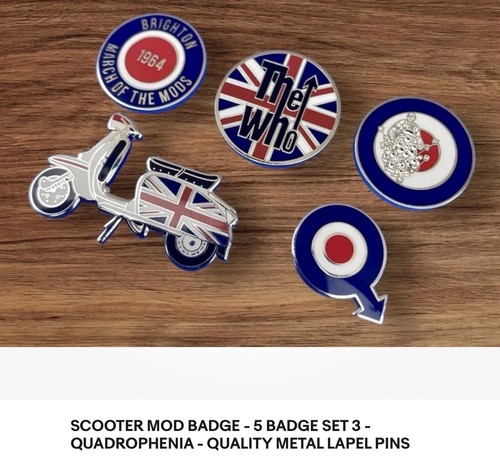 Mod pin badges fred perry - mod,