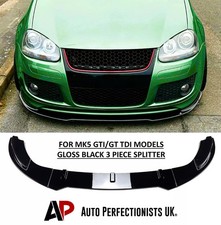VW Golf MK5 GTI GT TDI Gloss Black Front Splitter Spoiler Lip Body Kit 2003-2008