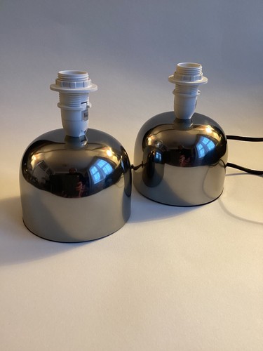 Pair chrome silver polished - pair,
