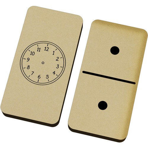 Clock face outline domino - outline',