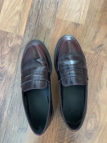 Martens loafers burgundy - martens,