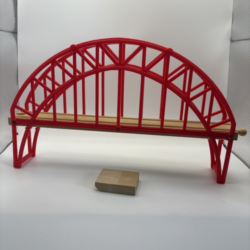 Wooden train track arch bridge - wooden,