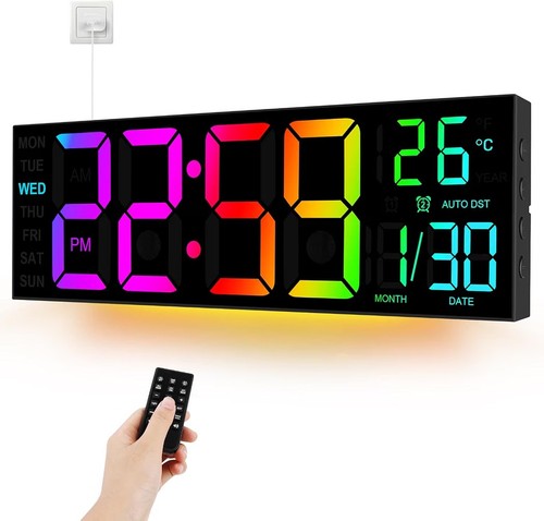 Digital wall clock large - wall,