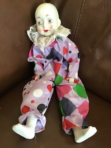 Vintage hand painted pierrot - painted,