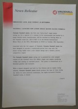 VAUXHALL JUNIOR SINGLE SEATER