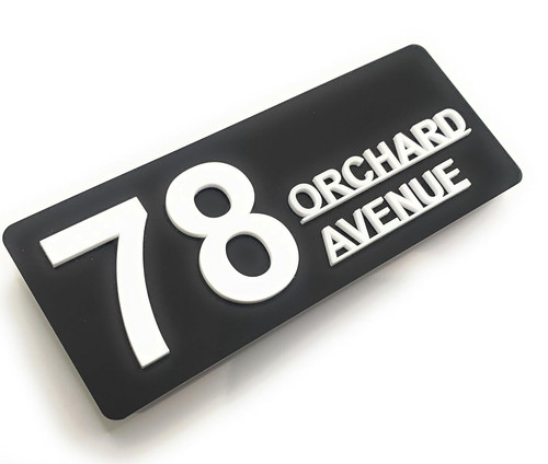 Door number sign plaque - door,
