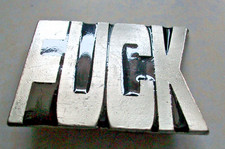 2# Belt Buckle Men’s Rectangle F**k Black & Silver