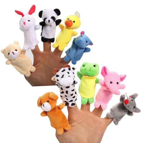 10pcs cartoon animal finger - 10pcs,