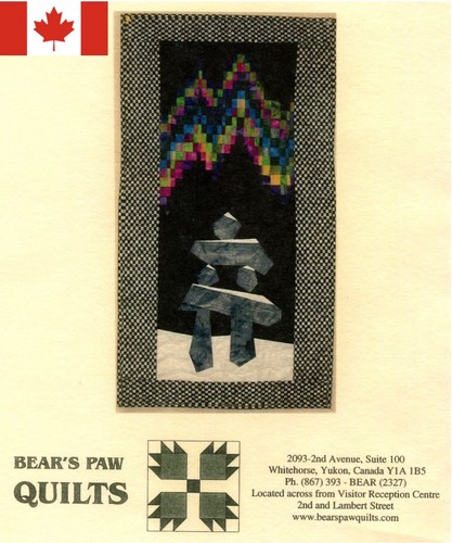 Inukshuk with northern lights - northern,