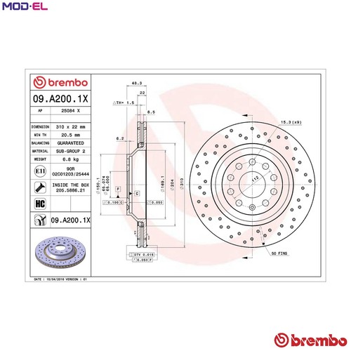 Brake disc a200 - 2x,