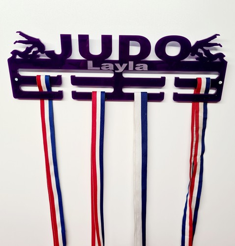 Judo medal hanger display - medal,
