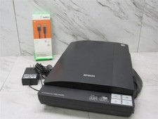 Epson Perfection V300 Photo Flatbed Scanner tested! AC Adapter included!