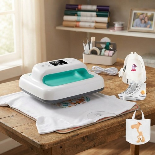Compact heat press for - 7",