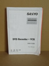 SANYO DVD Recorder + VCR DVR-V100E User Manual