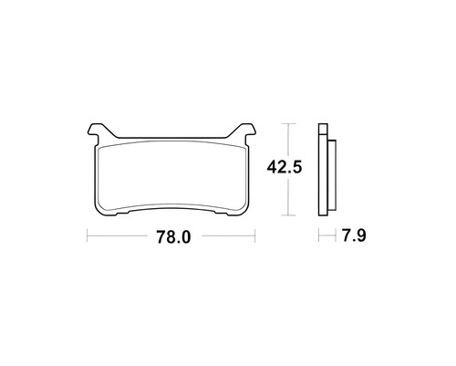 Front recessed brake pads - pads, for
