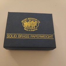 Stuart Houghton Ltd, Solid Brass Paperweight, Vintage Unsold Stock Letter V