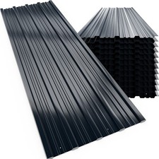 12x Corrugated Metal Roofing Sheets Galvanised Cladding 0.25mm THICK Garage Shed