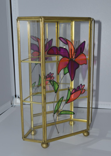 Vintage brass and glass - brass,