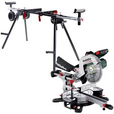 Metabo KGS 18 LTX BL 254 18V Brushless Sliding Mitre Saw & Universal Leg Stand