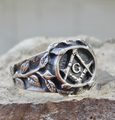 Masonic ring sterling silver - masonic,