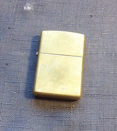 Vintage solid brass zippo - vintage,