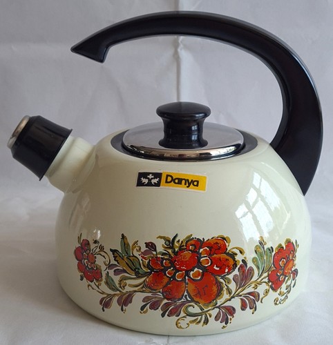 Vintage floral enameled - floral,