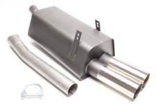 Sports exhaust 2x76mm round sharp with ABE for BMW 3 Series E36 320i 323i M50 M52