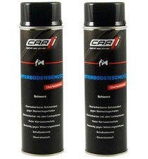 2 x 500ml CAR1 Underbody Protection Paintable BLACK Bitumen Spray - CO 3606