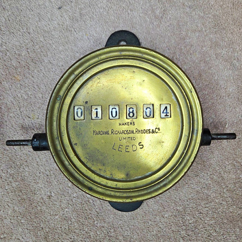 Antique brass engine - brass,