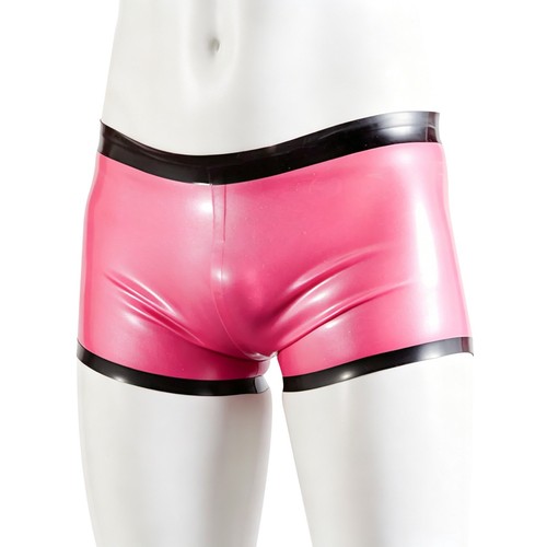 Men pink latex - latex, shorts