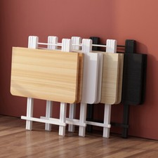 Folding Snack Table MDFWood TV Side Laptop Coffee Tea Picnic Cmaping Metal Frame