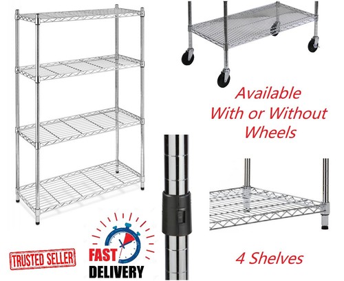 Chrome wire shelving unit - *chrome,