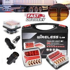 Wireless LED Rear Trailer Light Magnetic 12-24V Towing Board LED Tail Lamps Kit;
