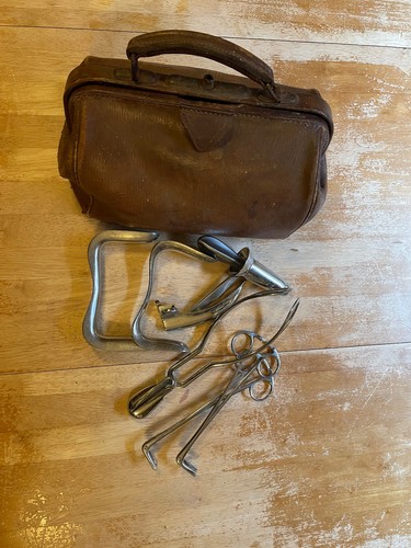 Vintage doctor bag and - bag,