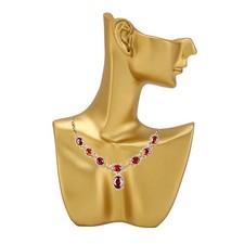 Golden Jewelry Display Bust