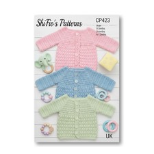 Crochet Pattern for Baby Aran Cardigan - 3 Sizes - 0-12mths - CP423