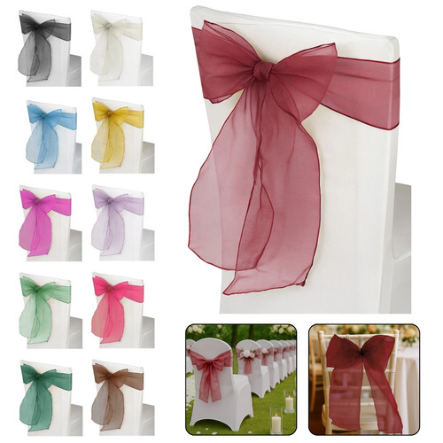 100pcs organza sashes chair - organza,