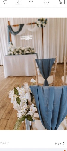 Dusty blue chair wedding - blue,