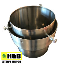 5" flexi to 5" Vitreous Flue Connector Stainless Steel    BOLT ON