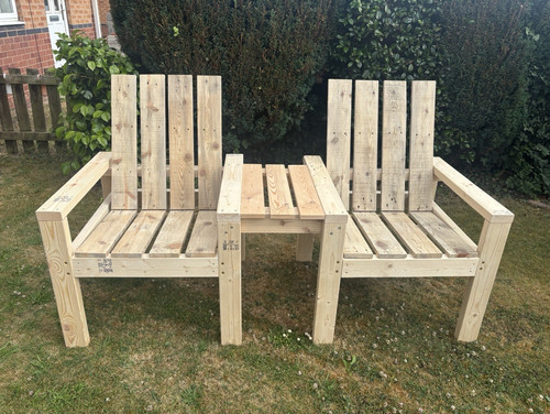 Wood outdoor garden chairs - wood,