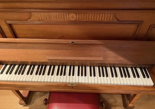 Brown wood upright - upright, with