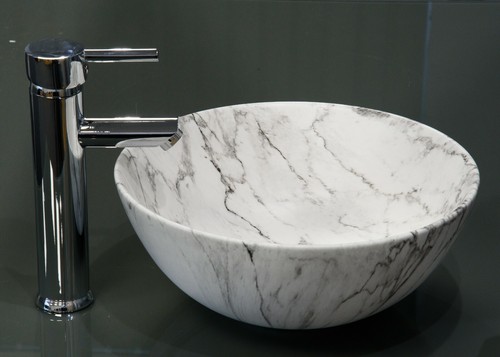 Marble round sink basin - round,