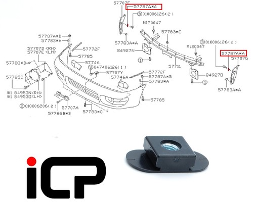 Genuine front bumper bracket - front,
