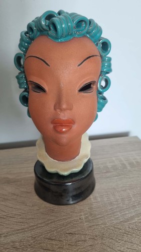Art deco ceramic bust - bust,, in