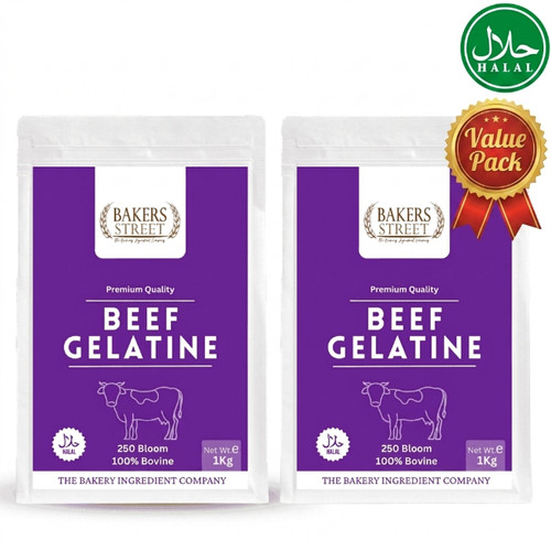 Beef gelatine 2x1kg 250 bloom - beef,