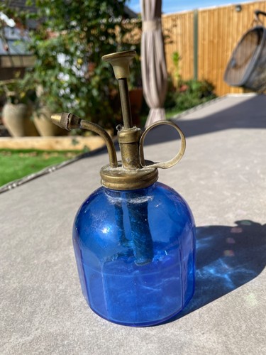 Vintage 1970s blue glass - vintage, &