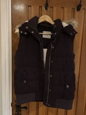 Fat Face Purple Gilet Body Warmer with Hood - Size 12 - Ex. Used Condition 