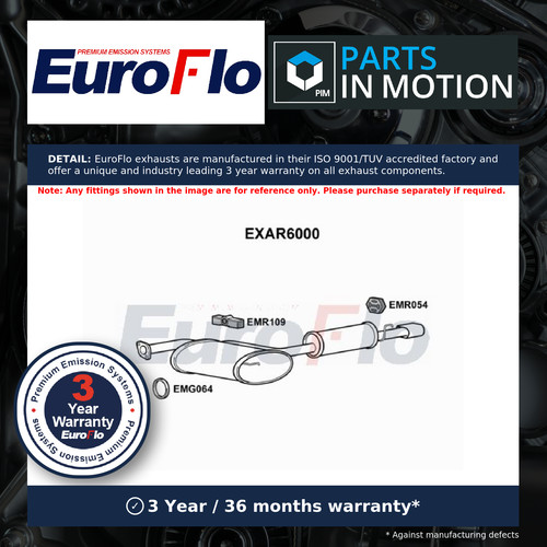 Exhaust back rear box - rear, fits