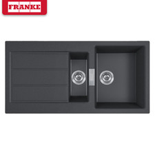 Franke Sirius 651 Carbon Black 1.5 Bowl Tectonite Kitchen Sink and Waste